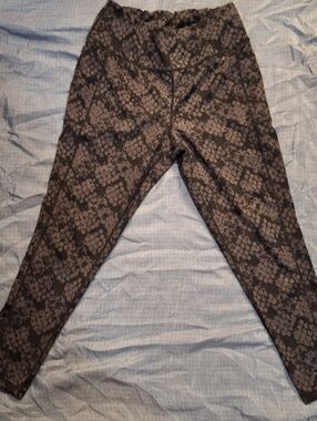 Dip Black Patterned Leggings Large